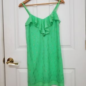 Lilly Pultizer Silk Ruffle Dress
